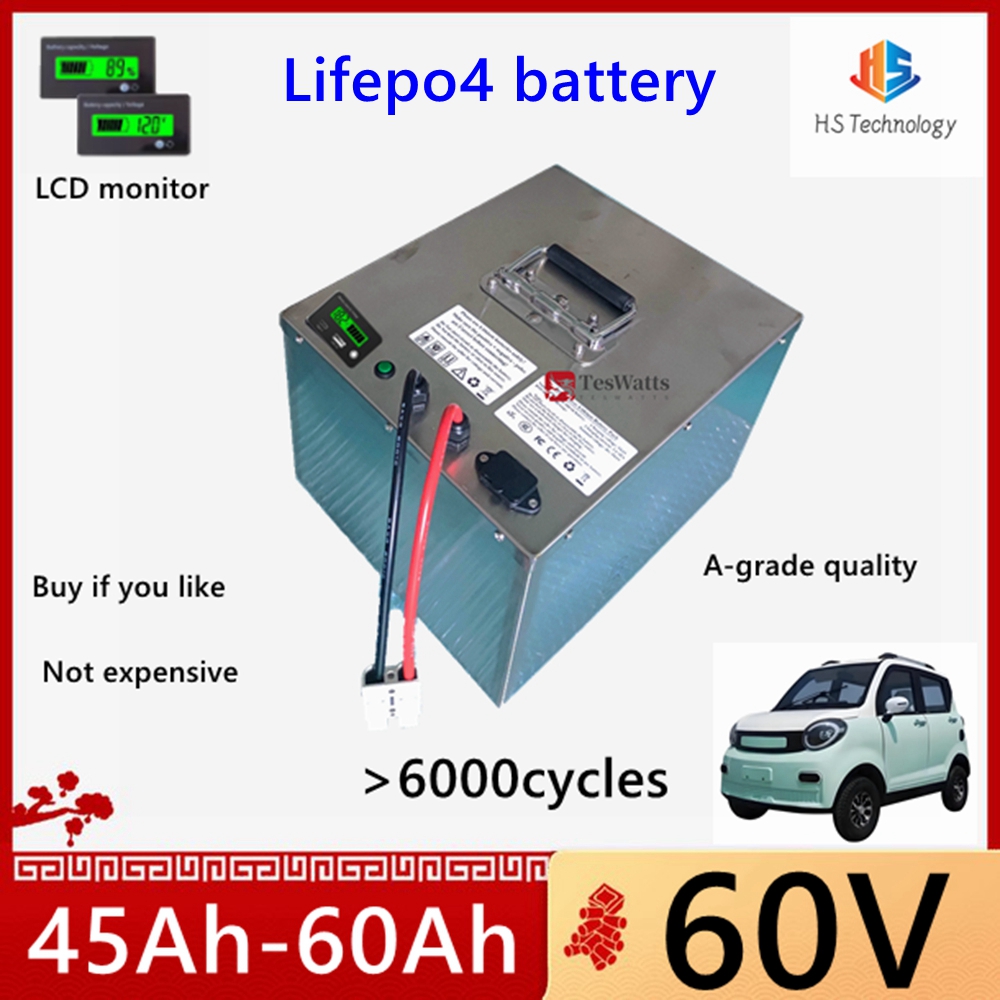แบตเตอรี่ลิเธียม HS Lifepo4 60 - 60V 50Ah Electric Scooter Battery บทวิจารณ์และราคา