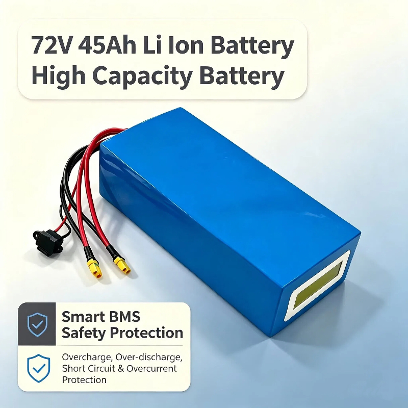 แบตเตอรี่ลิเธียมไอออนทรงสามเหล - 72V 40Ah Lifepo4 Battery Pack บทวิจารณ์และราคา